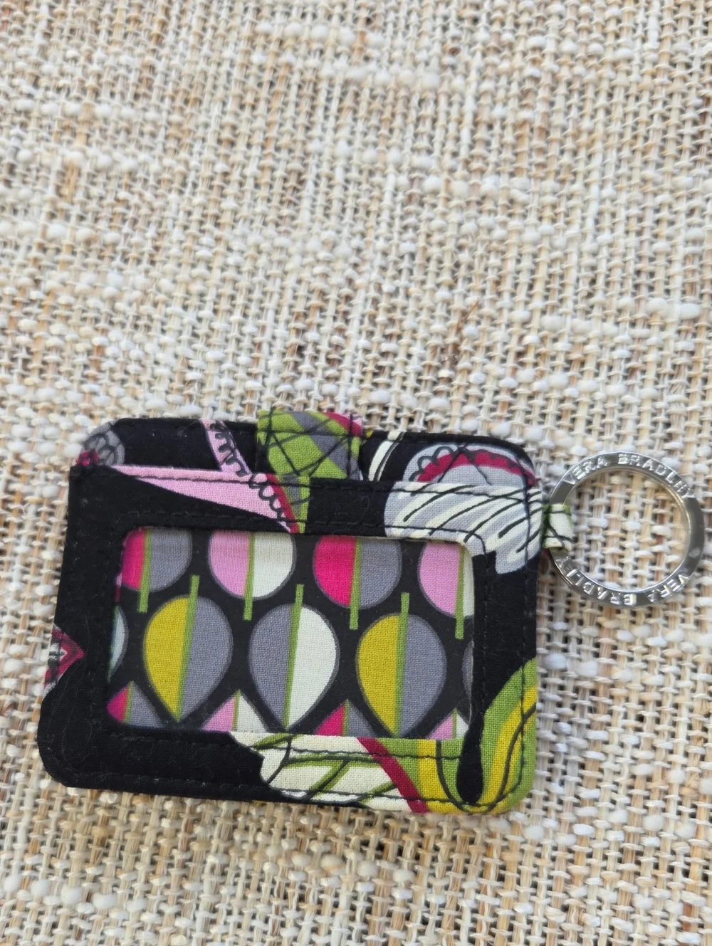 Vera Bradley Quilted Key Ring Card Holder